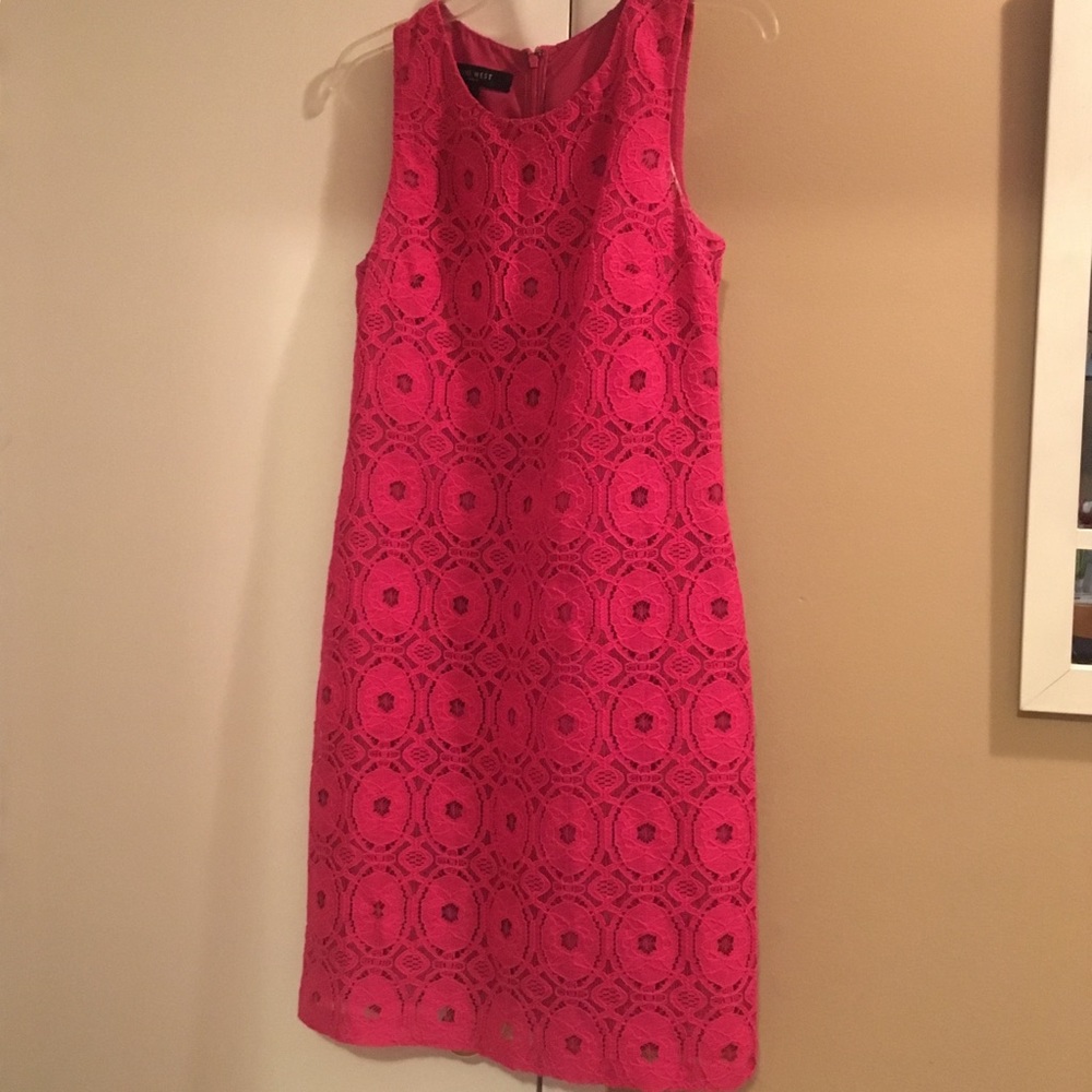 Pink Nine West eyelet dress
